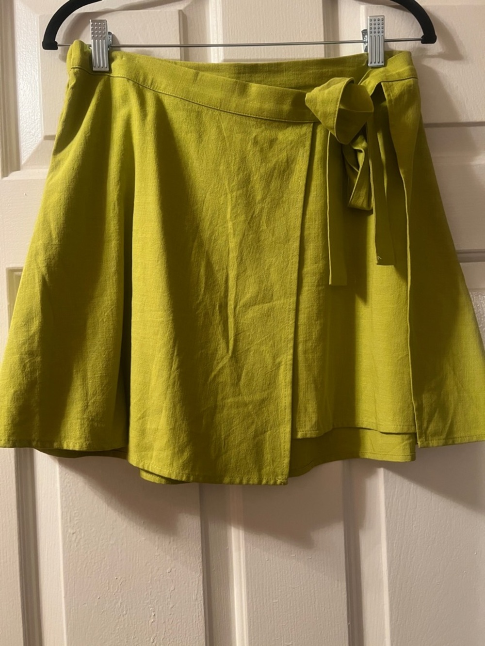 a new day Lime Green Wrap Skirt - Flared Skater Style